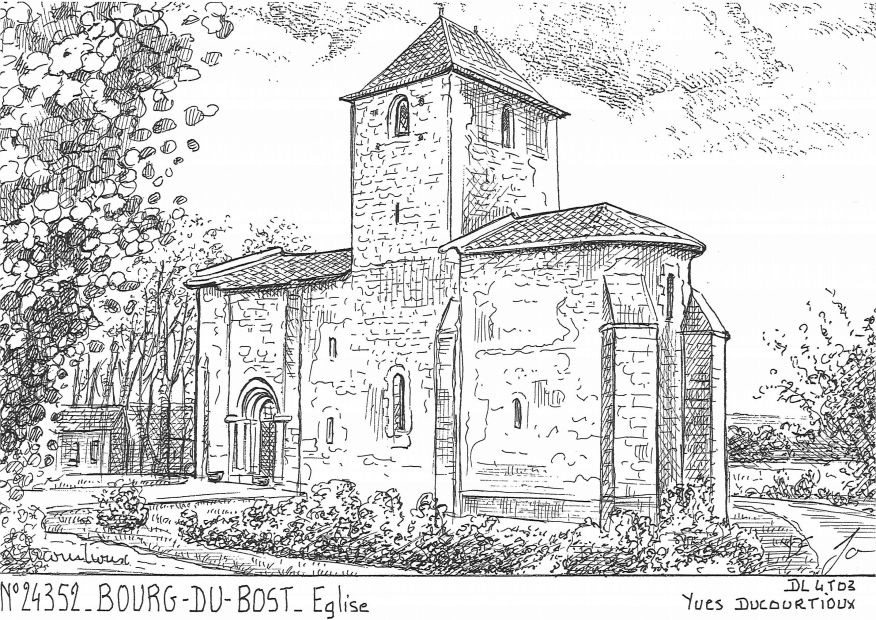 N 24352 - BOURG DU BOST - église